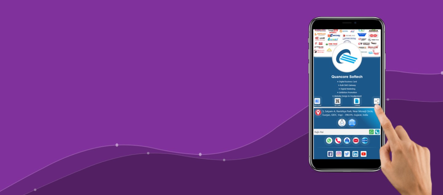 home page banner digital business card